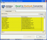 Export Contacts from XLS to Outlook screenshot